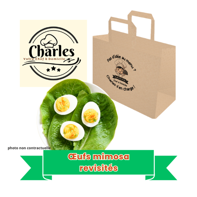 Œufs mimosa revisités – Plat pour 1 personne.