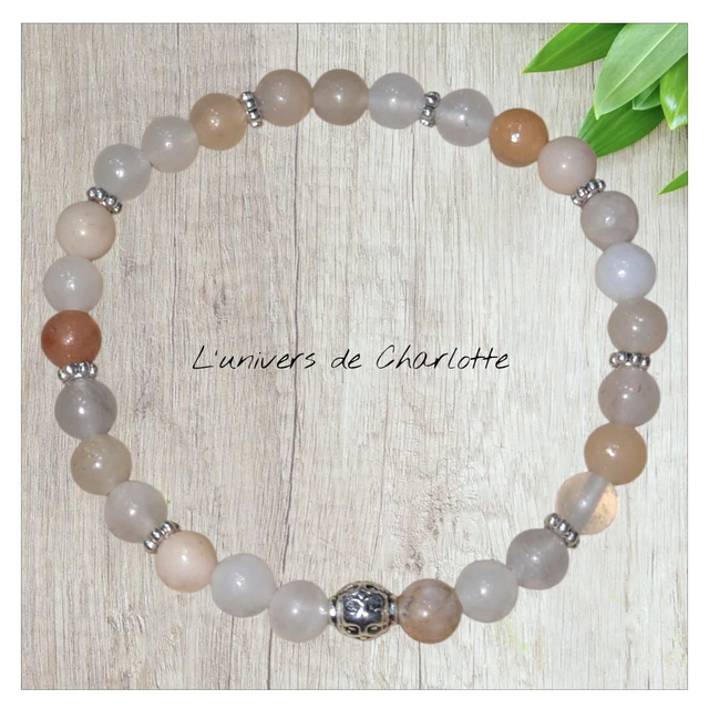 Bracelet &quot;Aventurine rose&quot; 6mm BR-121