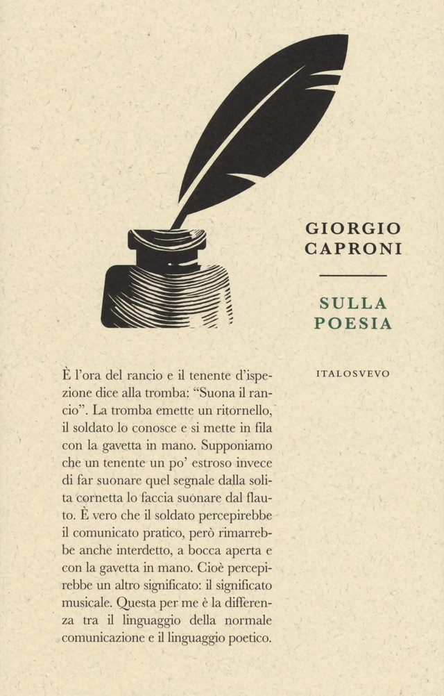 Caproni Giorgio - Sulla poesia