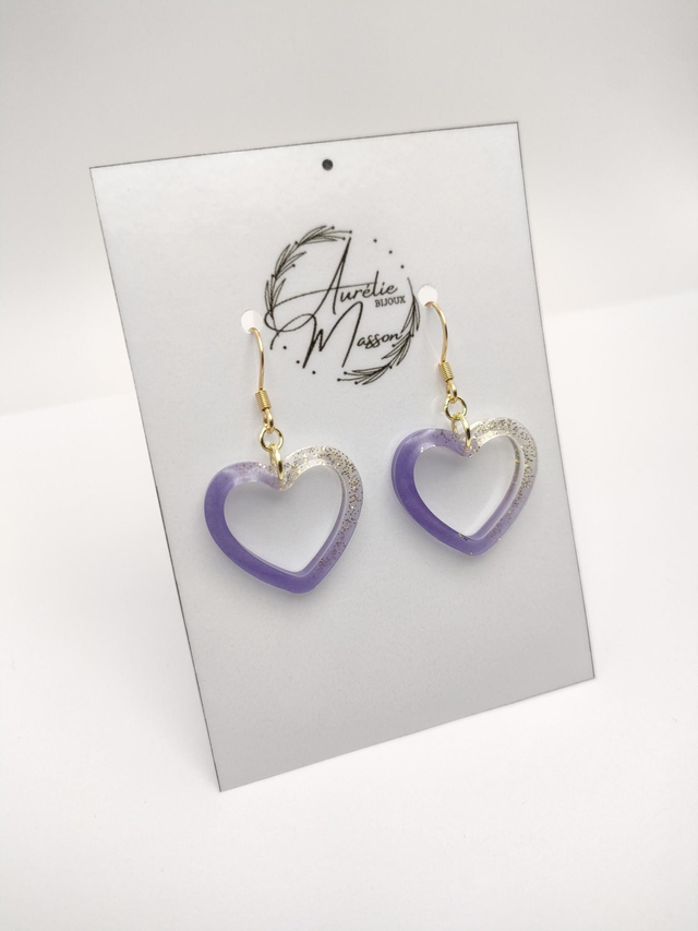 Boucles d'oreilles résine