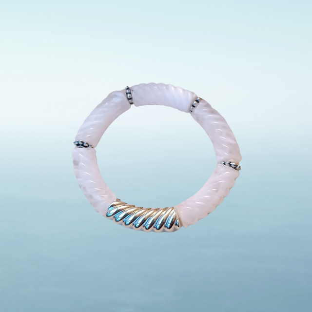 Carrousel blanc et argenté