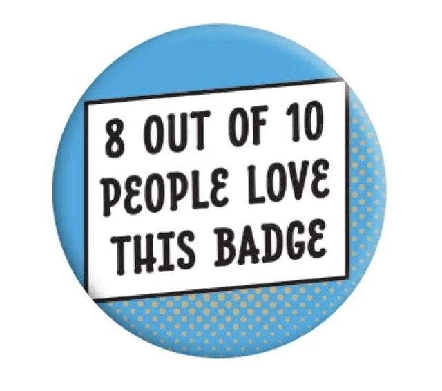 8 out of 10 people badge 