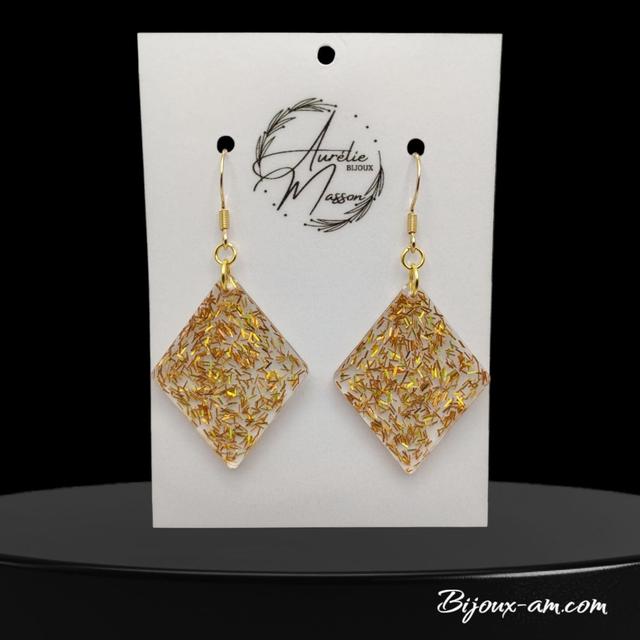 Boucles d'oreilles résine