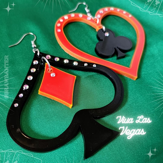 Viva Las Vegas - heart an spade hoops