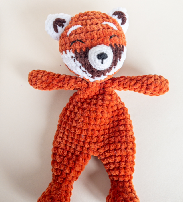 Doudou fluffy - PANDA ROUX