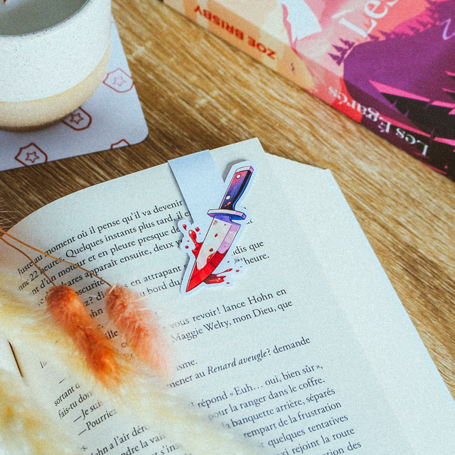 05 - Marque-Pages Magnétique - Couteau ensanglanté