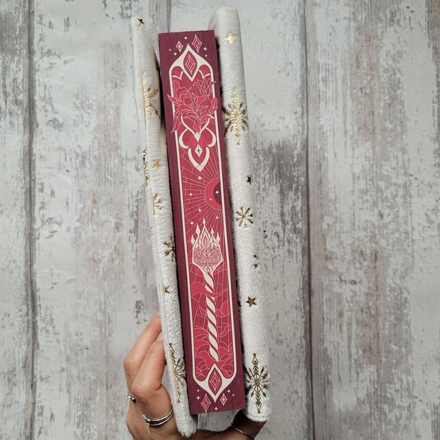 Protège livre slim amovible L - Flocons argentés