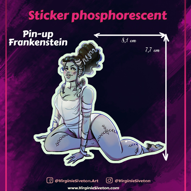 Sticker pin-up