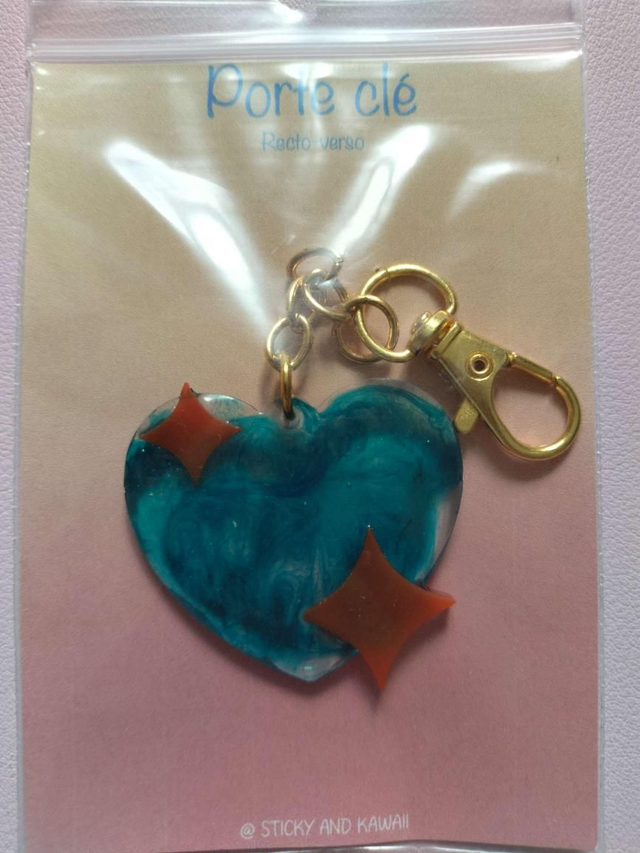 Porte clé coeur étoile