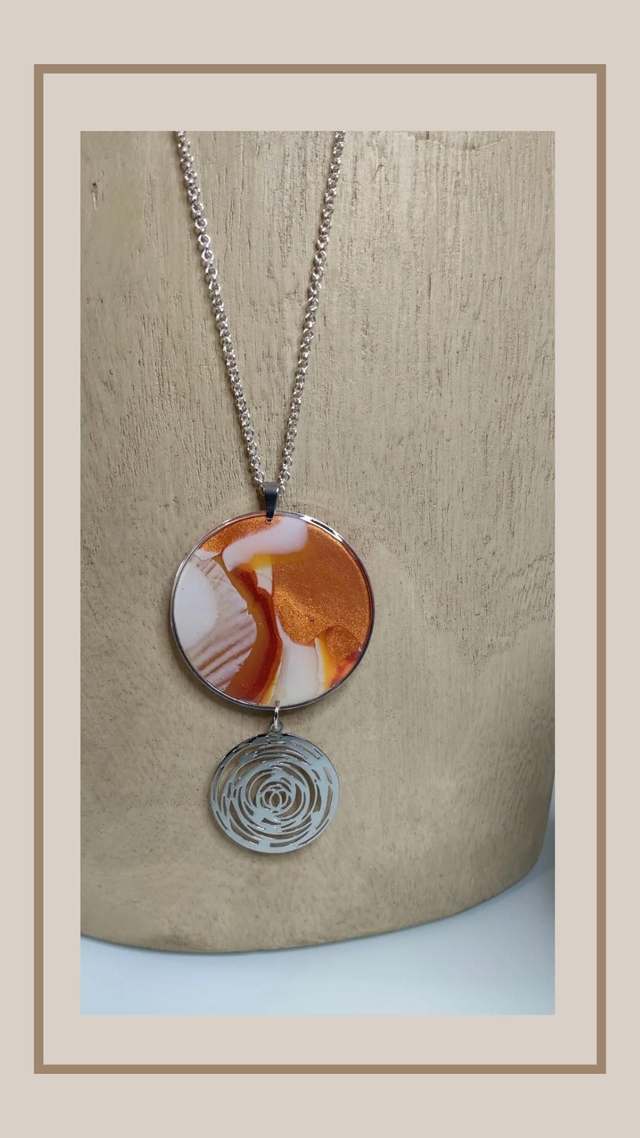 Collier sunset pop double rond 