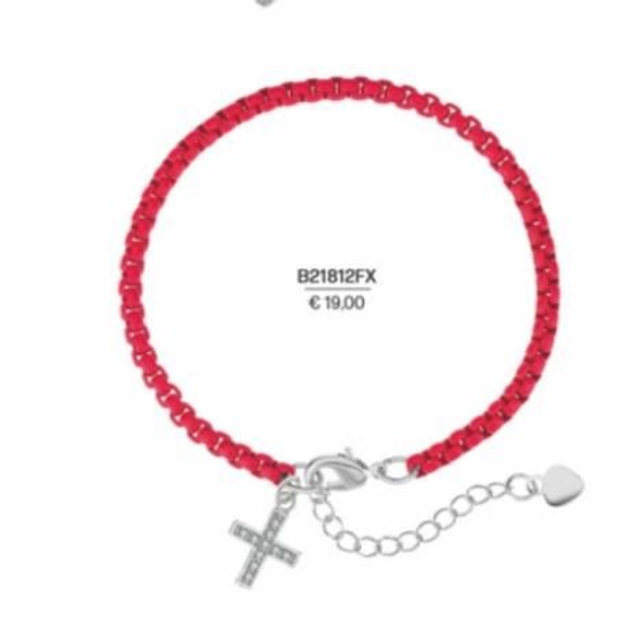 Bracciale acciaio con ciondolo in argento 925