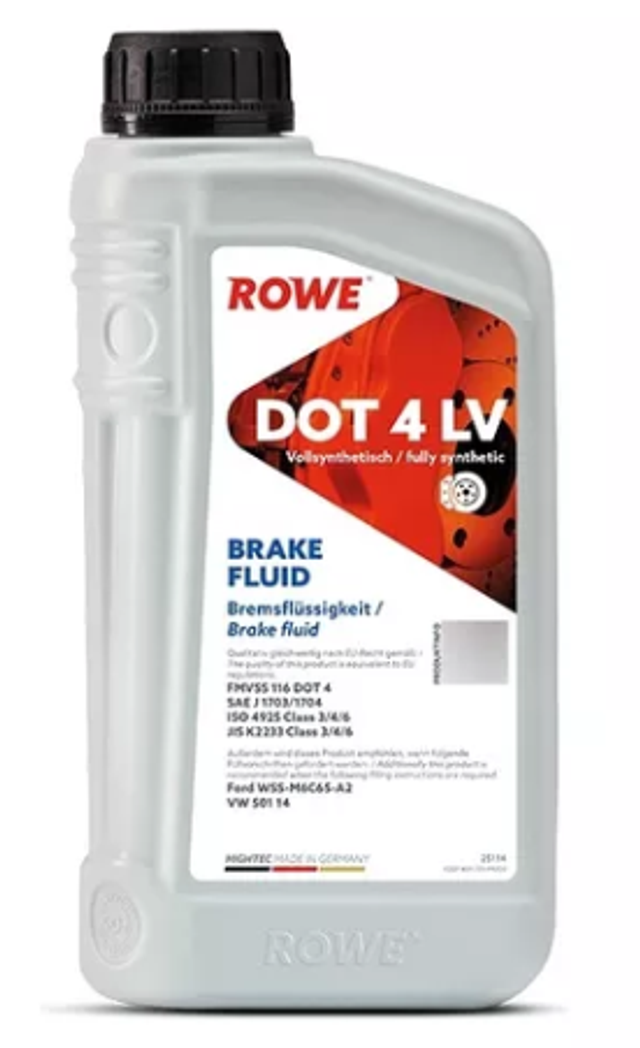 Liquido De Frenos Sintético Rowe Dot 4 Lv (1lt)