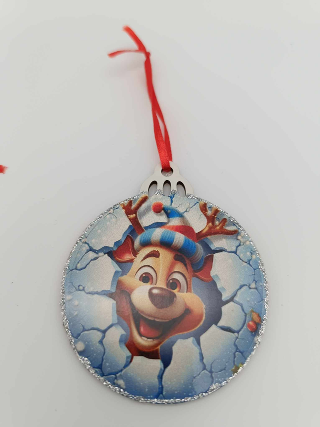 Suspension en bois sublimé pour sapin