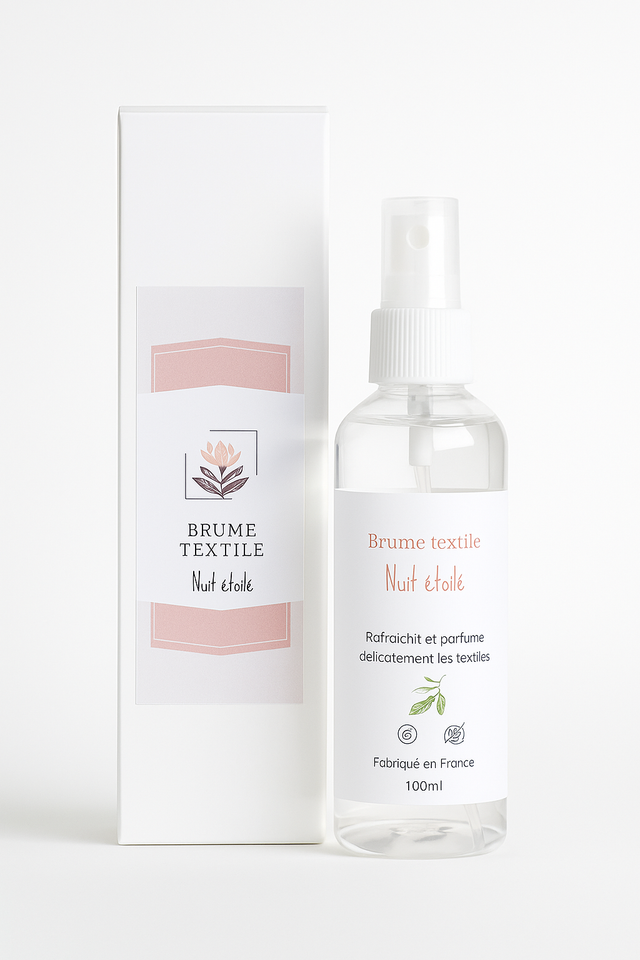 Brume textiles sans alcool – Parfums naturels au choix