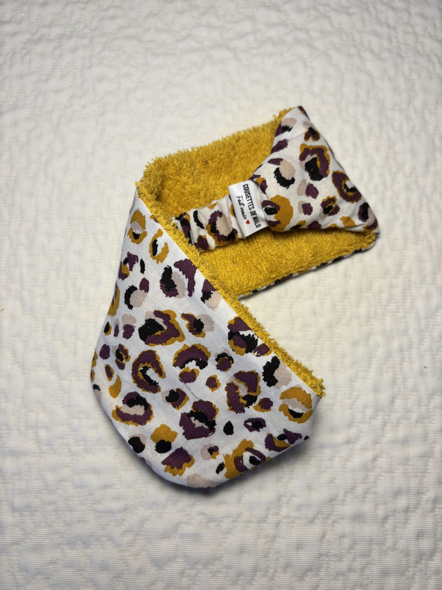 Bandeau de soin jaune et coton félin