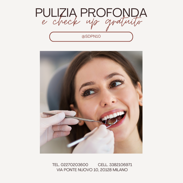 Check up gratuito + pulizia dentale professionale