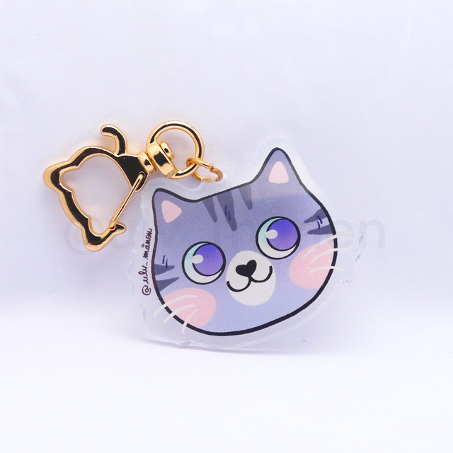 Porte clefs tête de chat