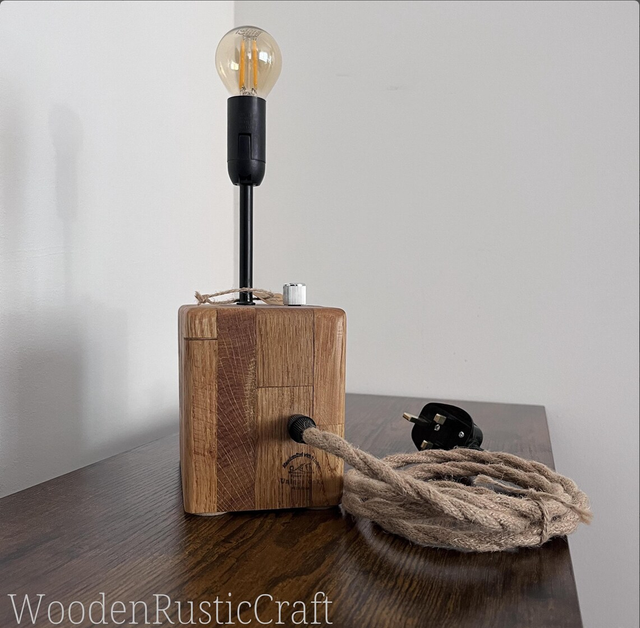 Oak Lamp Base Made from Offcuts