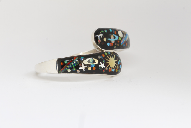 Bracelet Galaxy Kundalini SUN &amp; HAPPINESS argent massif et pierres naturelles 
