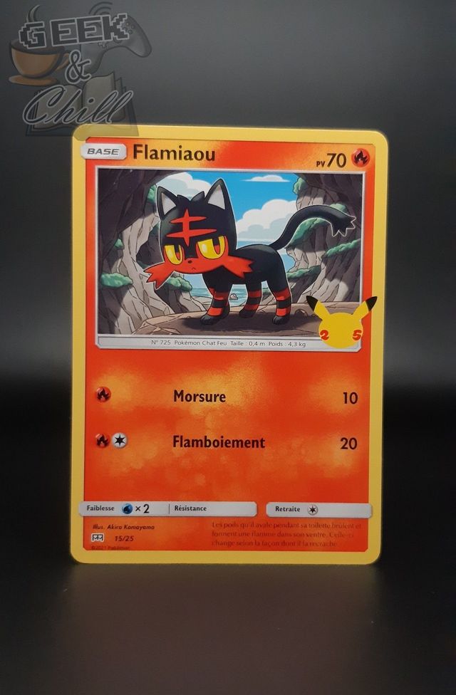 Carte Pokémon - 25th Anniversaire - Promo McDo 2021 - Flamiaou
