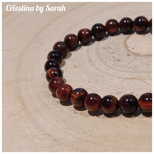 Bracelet Oeil de Taureau 6mm Taille Dame