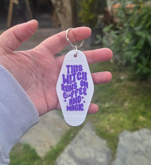Coffee & Magic Witch Motel Keyring