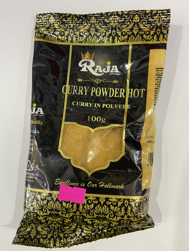 CURRY POWDER HOT 100G - RAJA