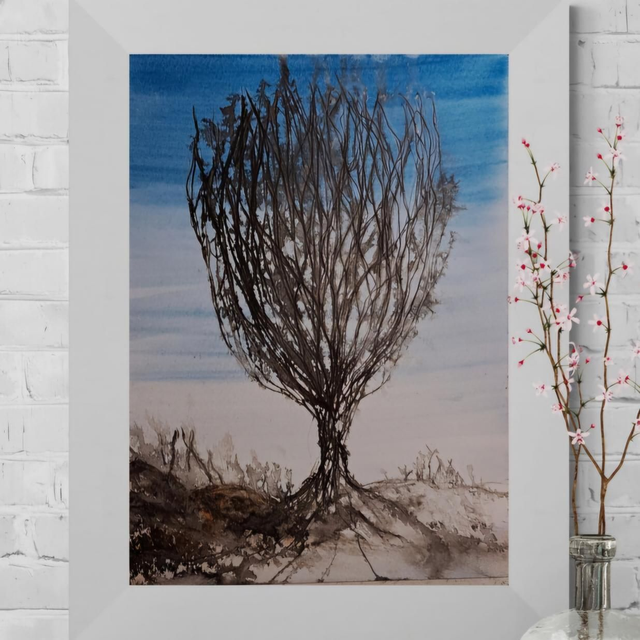 Blue Twighlight I A4 Original Mixed Media