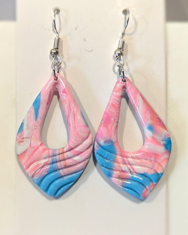 Boucles d'oreilles effet vague