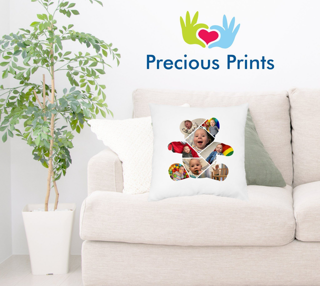 Teddy Photo Collage Cushion