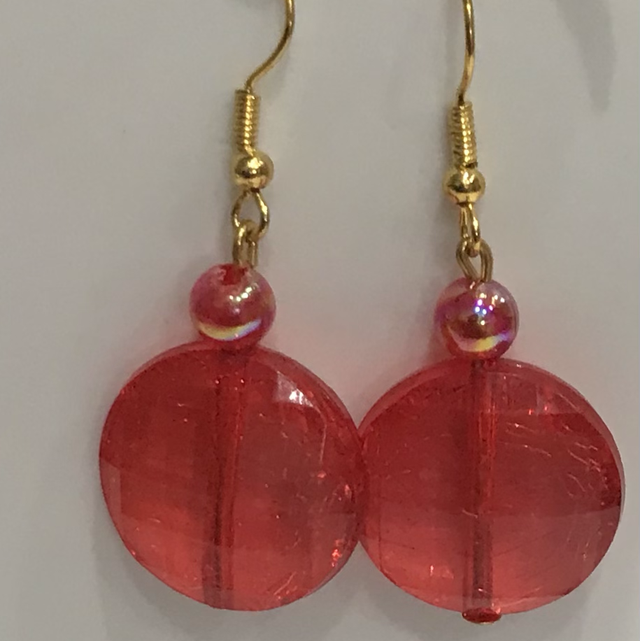 Red Dangling Earrings-RDE2150