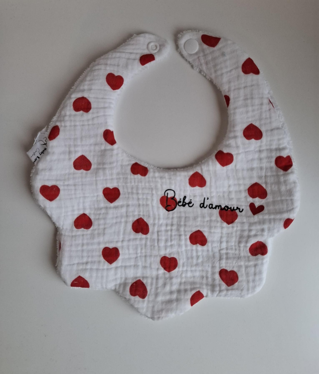 Bavoir nuage "bébé d'amour"
