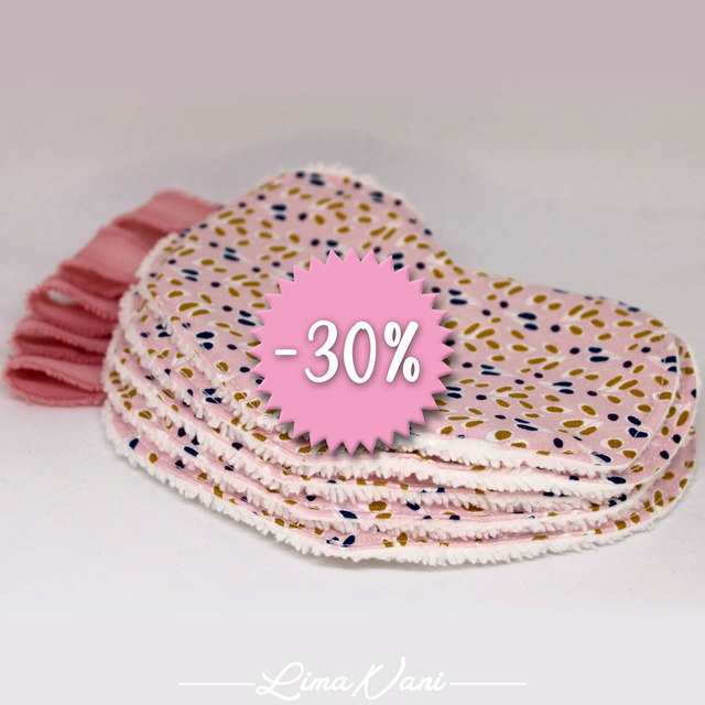 MAKA « P'tit Cœur » – Lot de 5 lingettes lavables pour une routine beauté responsable