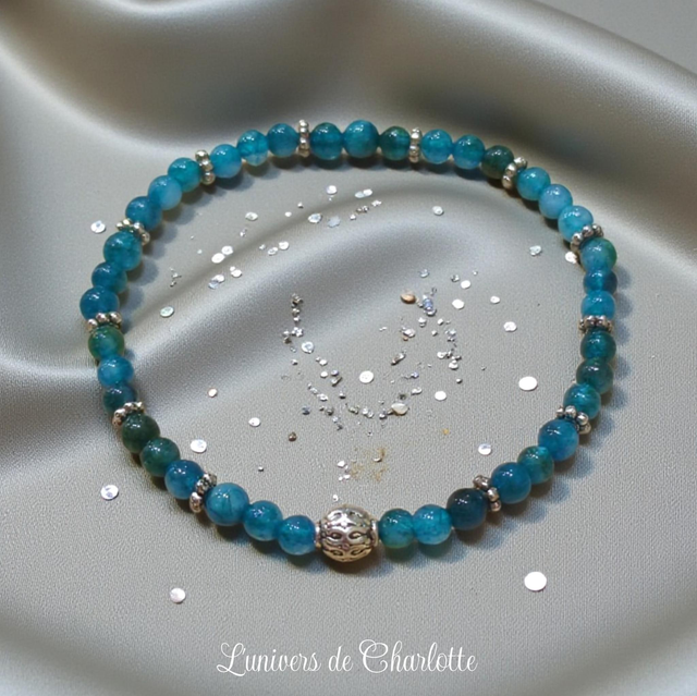 Bracelet "Apatite" - Perle 4 mm - REF37