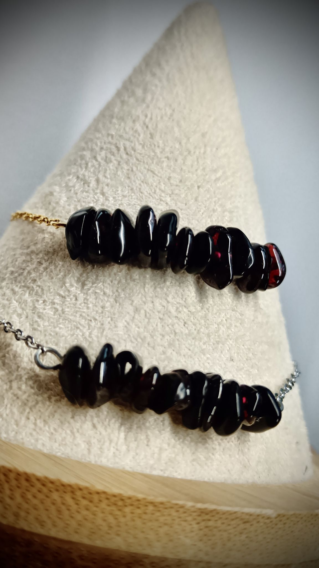 Bracelet OBSIDIENNE ET GRENAT