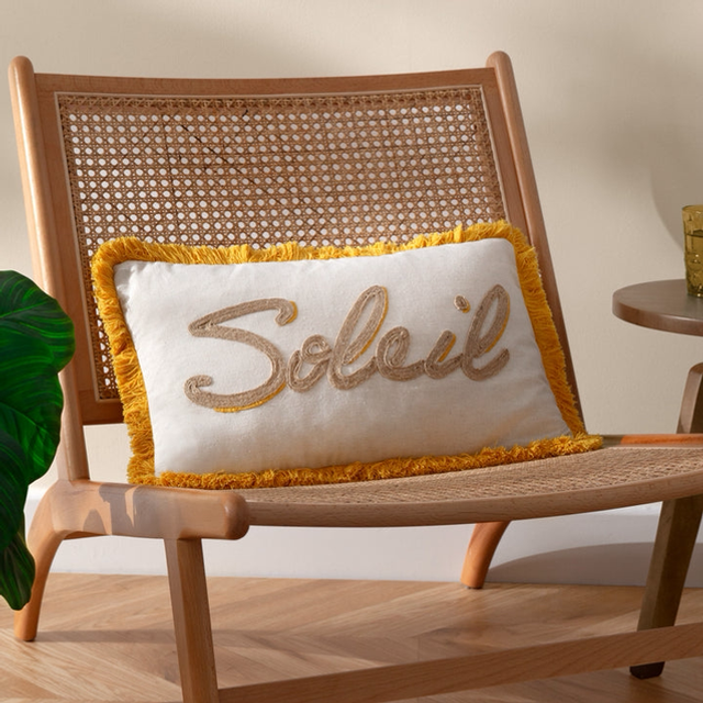 Embroidered Soleil Cushion