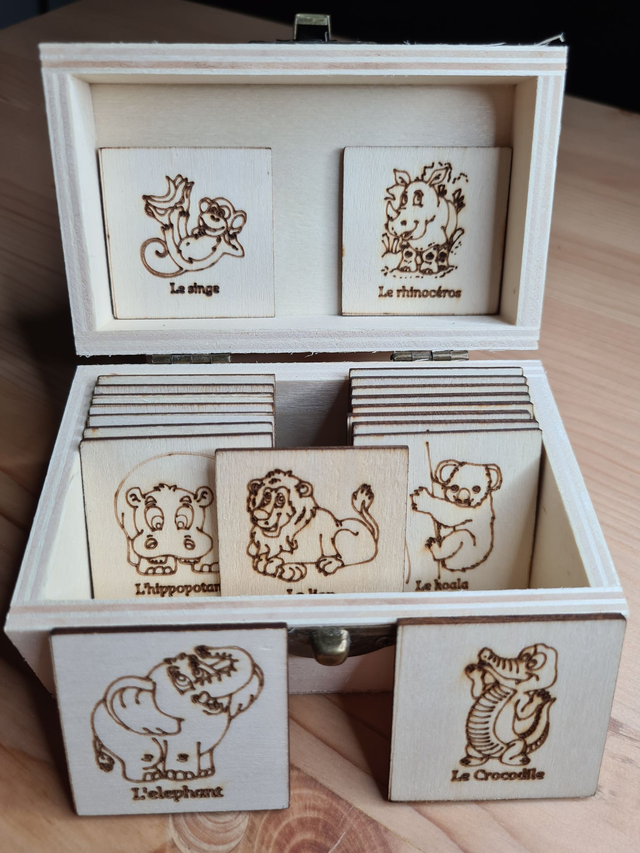 Jeu Memory des animaux de la jungle