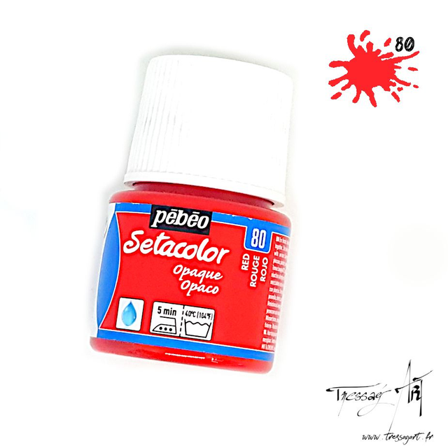 PEBEO - PEINTURE TEXTILE SETACOLOR OPAQUE ROUGE 45mL - PB009080