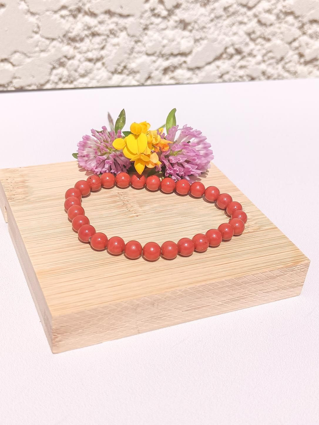 Bracelet en Jaspe Rouge – Énergie & Confiance