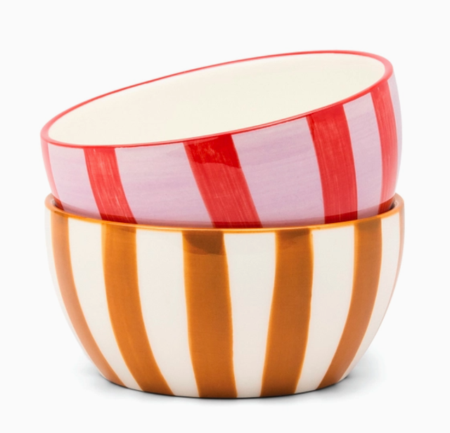 BELLA dipping bowls - set of 2 ochre and rust