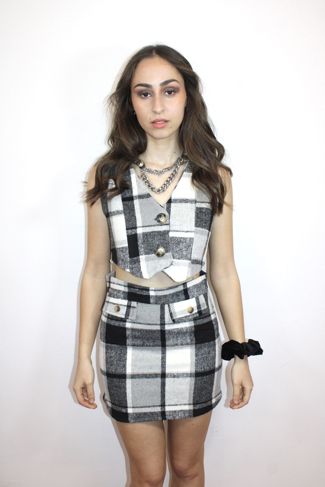 Completo tessuto a quadri Principe di Galles (1)