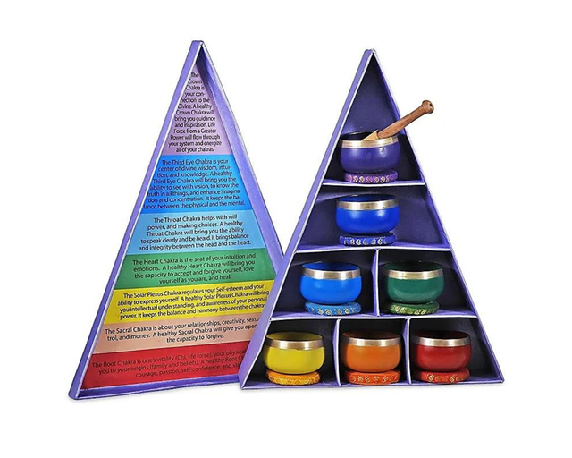 Bols chantants, ensemble de 7 bols chakras
