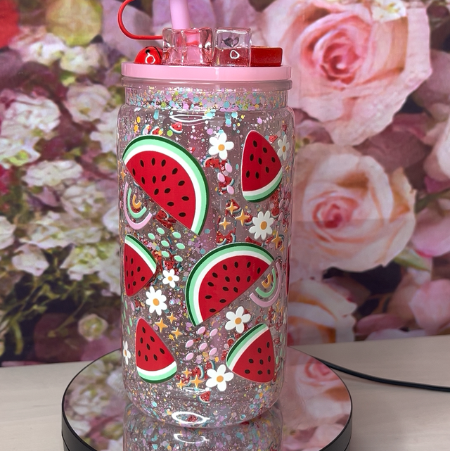 Gobelet boule à paillettes Pastèque 🍉 