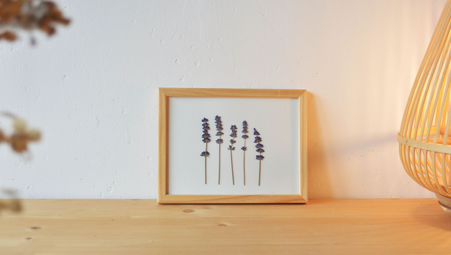 Tableau 15*20 cm - Petit herbier lavande