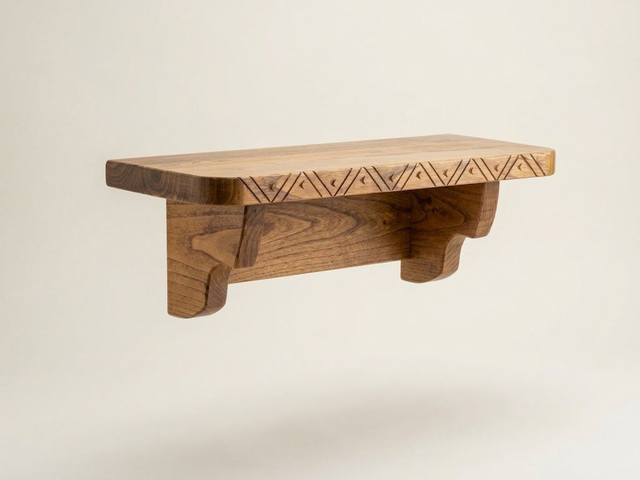 Merula – Mensola Artigianale in Legno profondità 19 cm