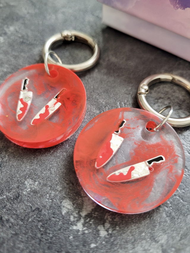 Boot Charms - Bloody Knife Horror Boot Clips