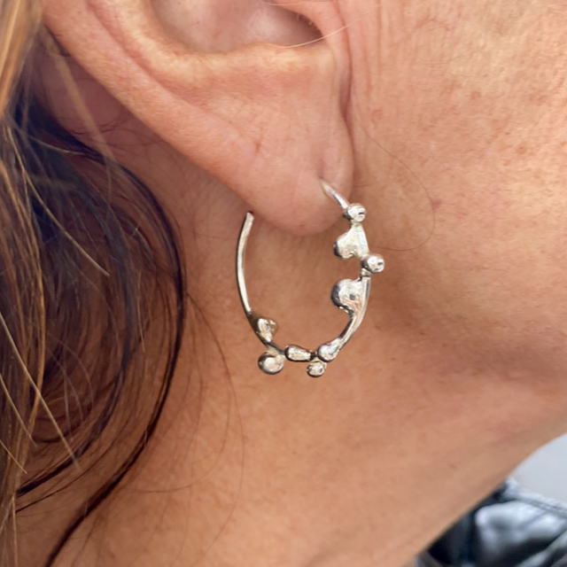 Boucles « Créoles Gouttes» en argent massif