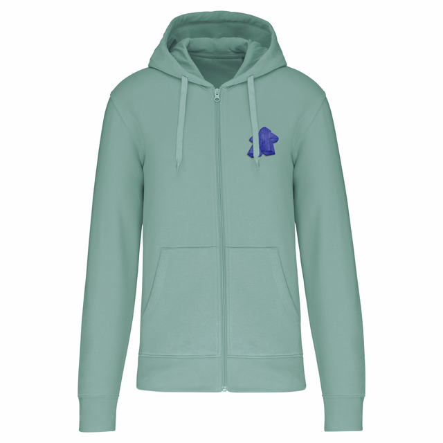 SWEAT-SHIRT ZIP - Meeple Bleu - Coeur