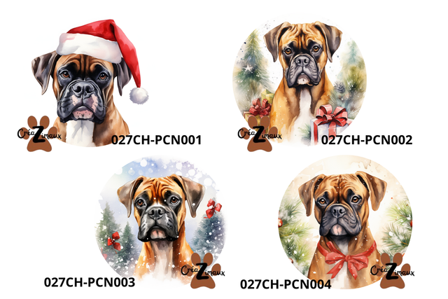 Porte clé Boxer modèle Noël