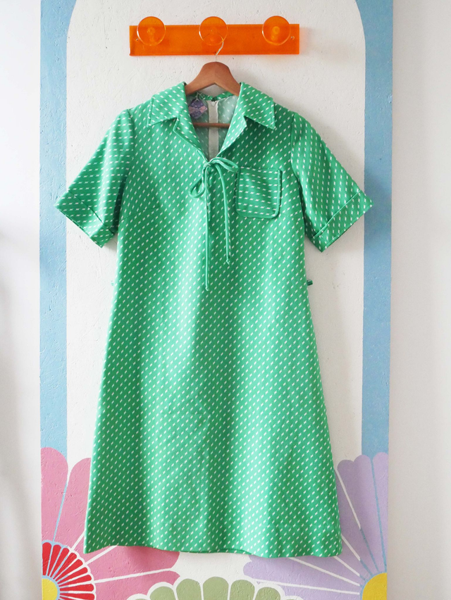 Robe vintage verte_taille 38